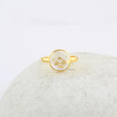 Crystal Quartz Ring - Sterling Silver - Crystal Quartz Round - Gemstone Ring - Custom Jewelry - Gift For Ladies - Jewelry For Graduate